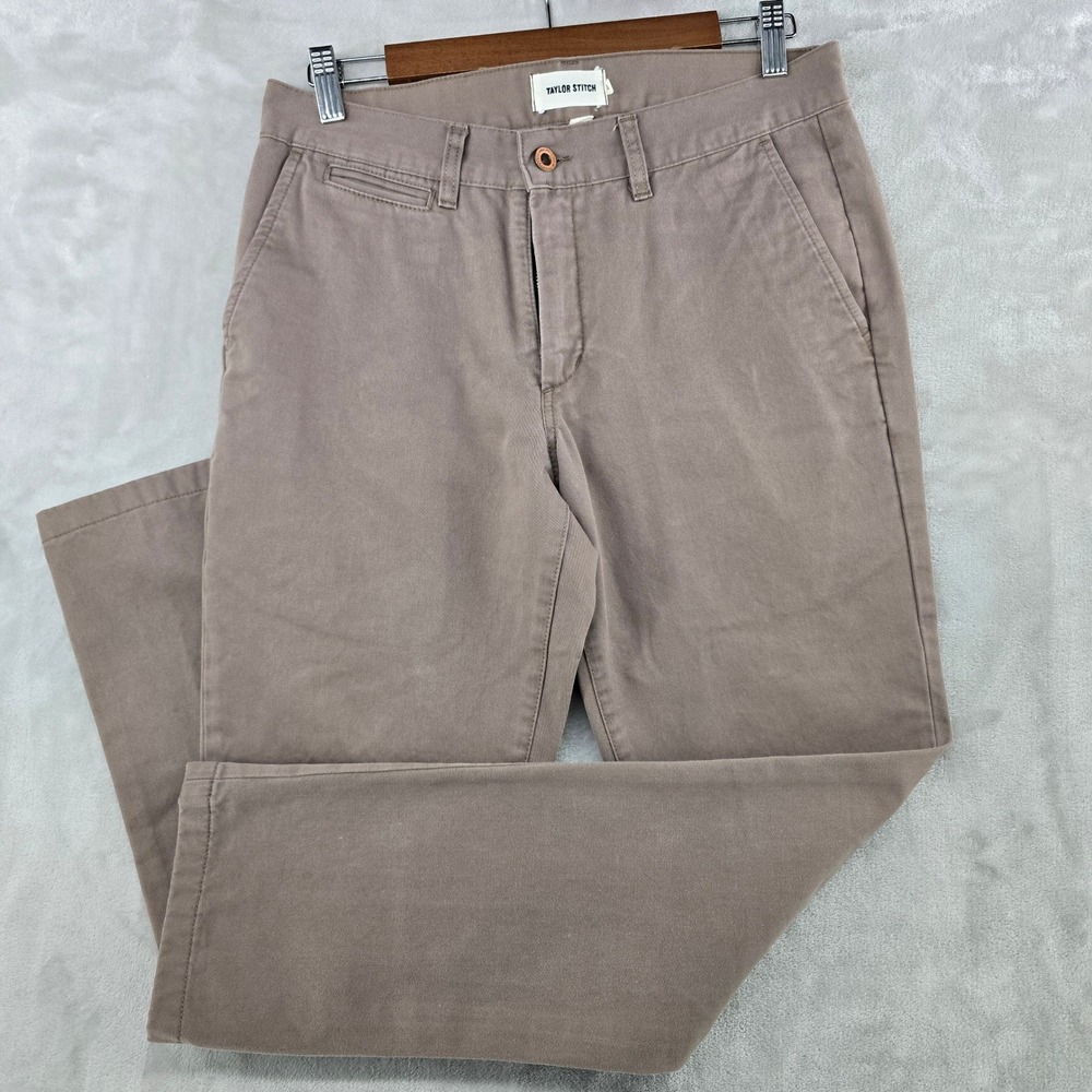 Taylor‎ Stitch Slim Chino Pants Mens 31 Brown Cotton Twill Trousers
